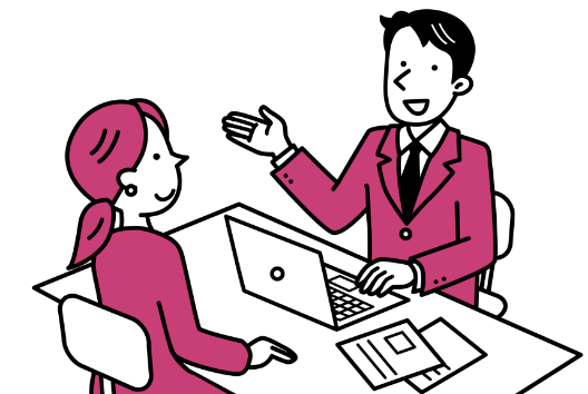 応募書類添削サポートのイラスト